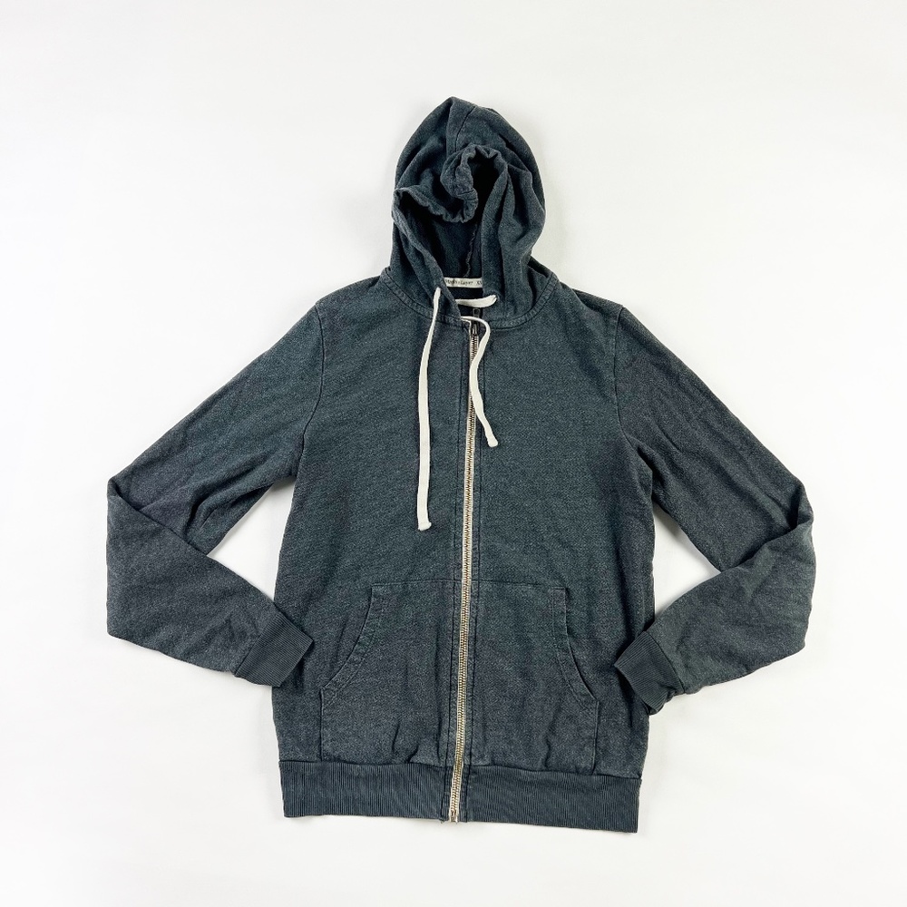 Marine Layer Women's Cotton Blend Full Zip Hoodie Casual Sweatshirt Gray XSmall